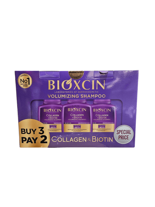 Шампоан за обем Bioxcin Collagen & Biotin – Collagen & Biotin комплект 3 x 300 ml