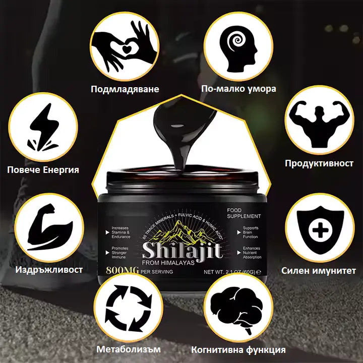 Shilajit / Шиладжит от Хималаите – 100% Натурален Еликсир с 85+ Минерала (50 g)