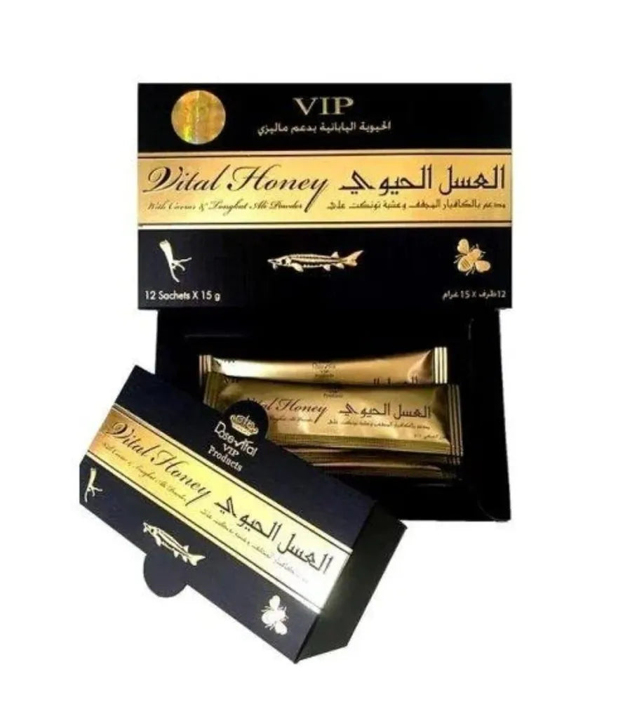 Vital Honey VIP – Натурален мед с билкови екстракти (12 сашета)