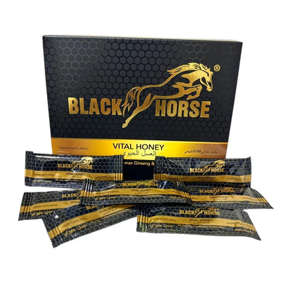 Miel Vital Black Horse – Miel natural con extractos de hierbas (24 sobres)