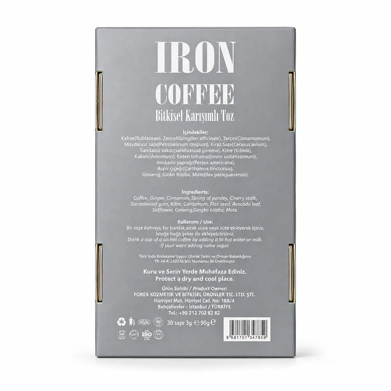Iron Coffee bebida herbal de café - 30 sachets