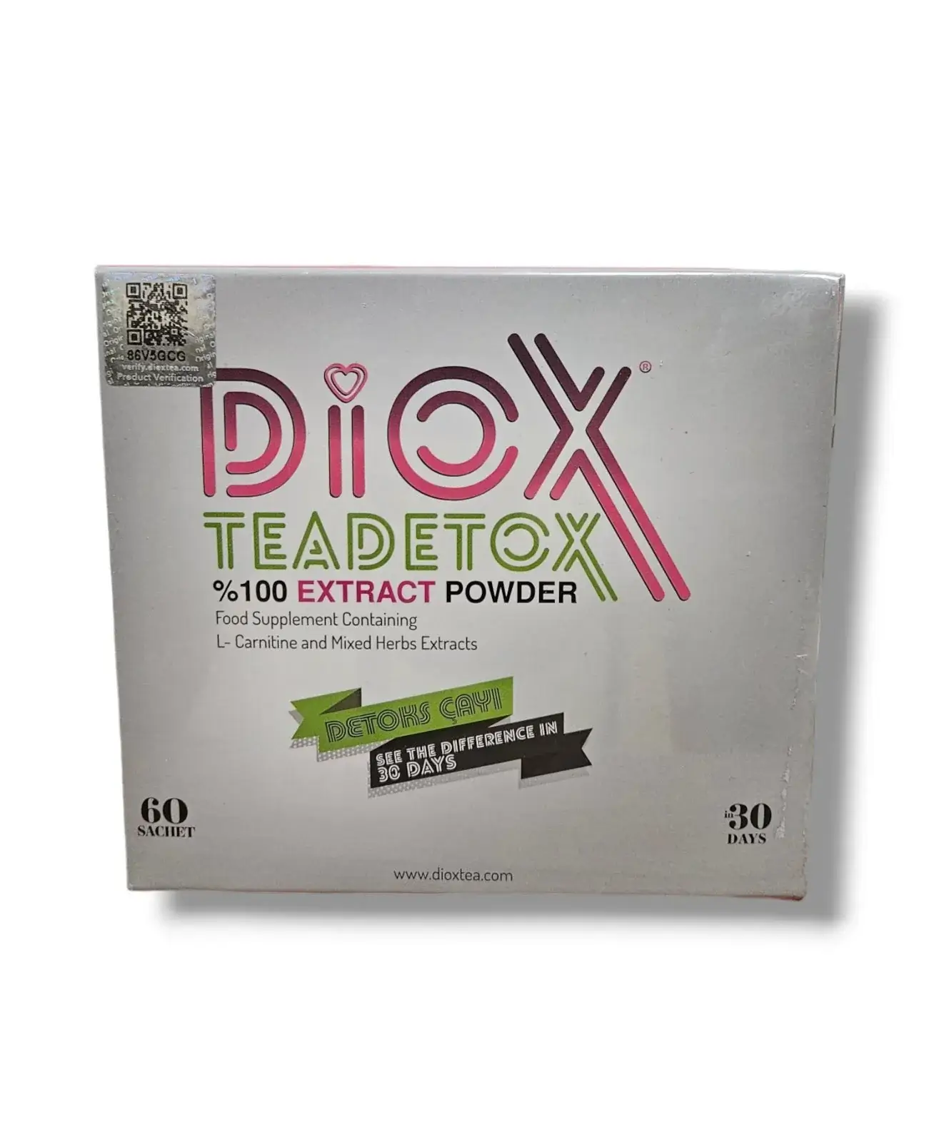 Diox TeaDetox herbal tea for a detox after the holidays, 60 sachets